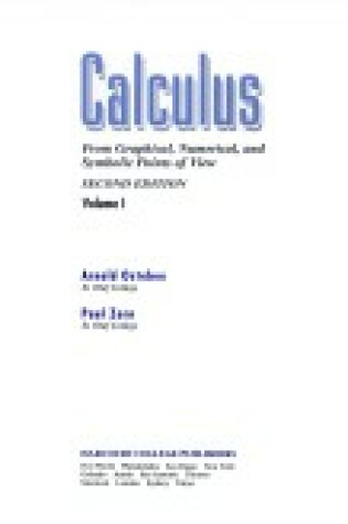 Cover of Calculus