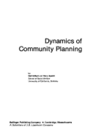 Cover of Dynamics of Community Planning