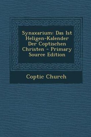 Cover of Synaxarium