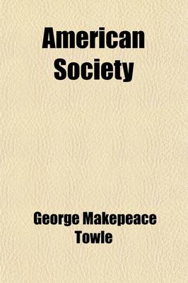 Book cover for American Society (Volume 1)