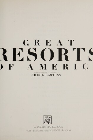 Cover of Great Resorts of America