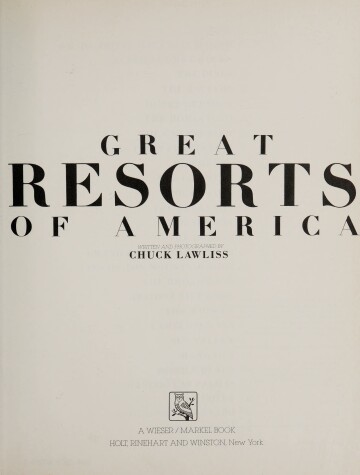 Book cover for Great Resorts of America