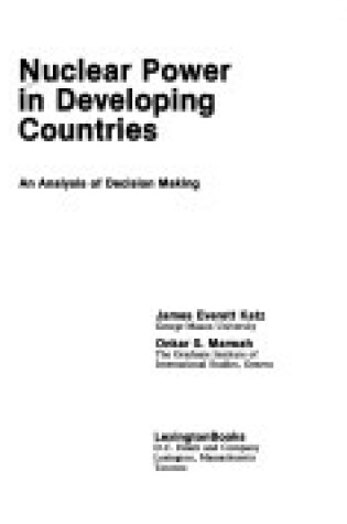 Cover of Nuclear Power in Developing Countries