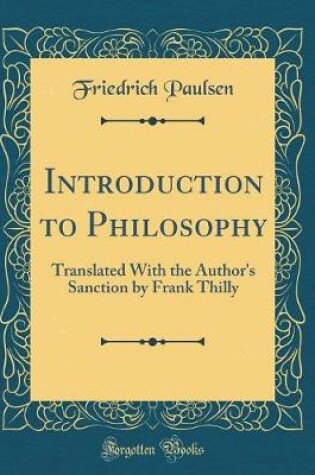 Cover of Introduction to Philosophy