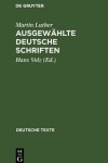 Book cover for Ausgewahlte deutsche Schriften