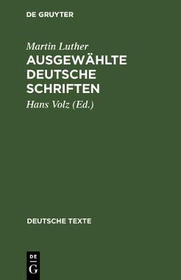 Cover of Ausgewahlte deutsche Schriften