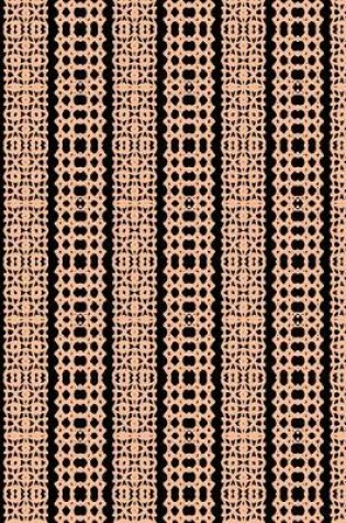 Cover of Black and Peach Intricate Pattern Notebook