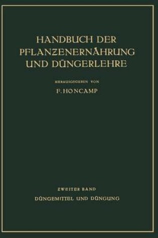 Cover of Dungemittel Und Dungung