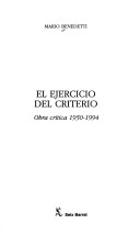 Book cover for El Ejercicio del Criterio