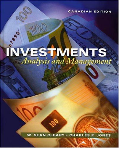 Book cover for Investments - Analysis & Management 1e Cdn