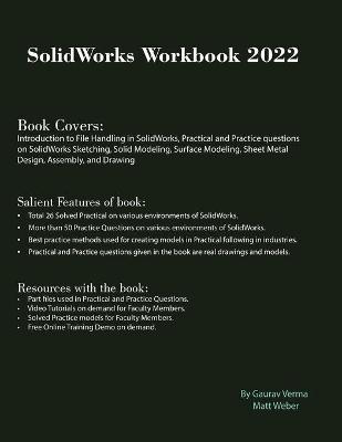 Book cover for SolidWorks Workbook 2022