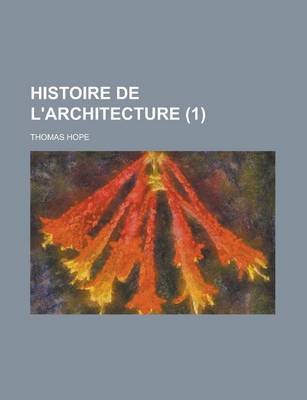 Book cover for Histoire de L'Architecture (1)