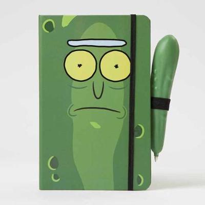 Cover of Rick and Morty: Pickle Rick Hardcover Ruled Journal With Pen