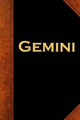Book cover for Gemini Zodiac Horoscope Vintage Journal