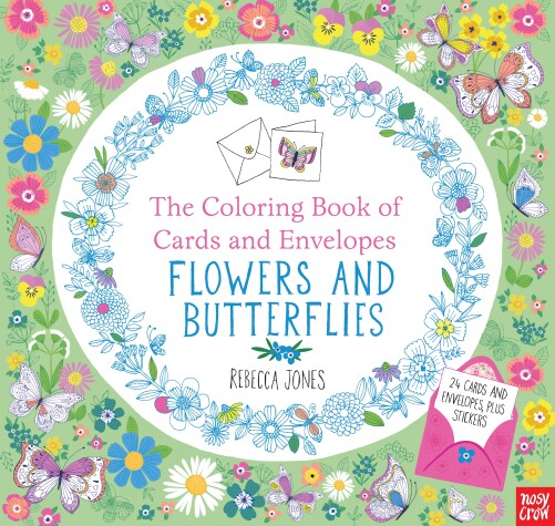 Book cover for The Coloring Book of Cards and Envelopes: Flowers and Butterflies