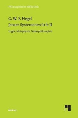 Cover of Jenaer Systementwurfe II