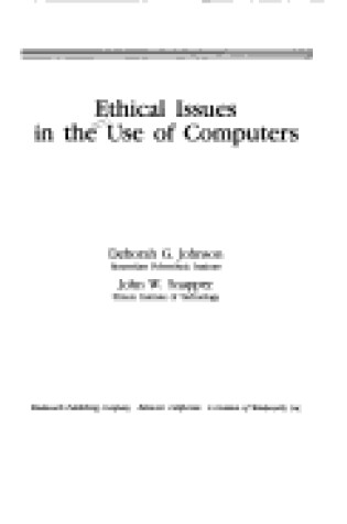 Cover of Ethical Issues in the Use of Computers