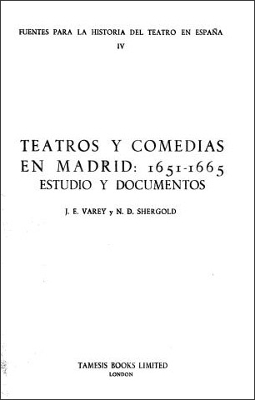 Book cover for Teatros y Comedias en Madrid 1651-65