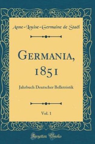 Cover of Germania, 1851, Vol. 1