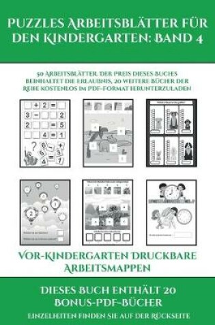 Cover of Vor-Kindergarten Druckbare Arbeitsmappen (Puzzles Arbeitsblätter für den Kindergarten