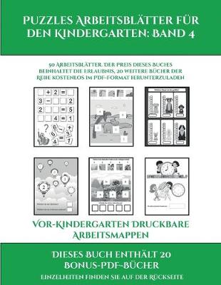 Cover of Vor-Kindergarten Druckbare Arbeitsmappen (Puzzles Arbeitsblätter für den Kindergarten