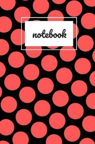 Cover of Black and red polka dot print notebook