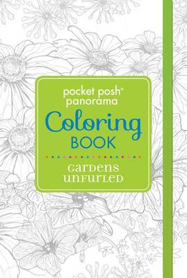 Book cover for Pocket Posh Panorama Adult Coloring Book: Gardens Unfurled