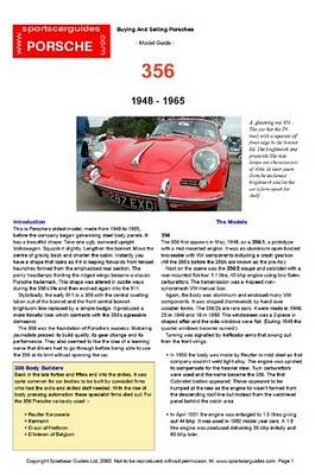 Cover of Porsche 356 Buyers' Guide