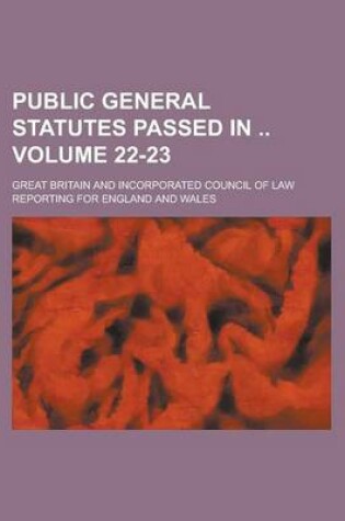 Cover of Public General Statutes Passed in Volume 22-23