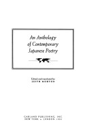 Cover of An Anthology of Contemporary Japanese Poetry