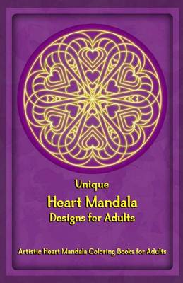 Book cover for Unique Heart Mandala Designs for Adults