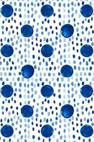 Cover of Journal Notebook Indigo Blue Ink Spots and Dots