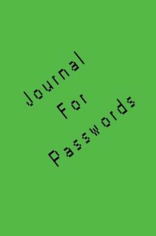 Cover of Journal For Passwords