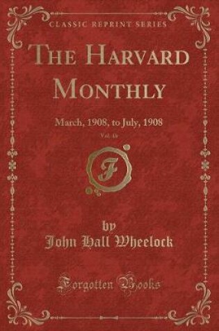 Cover of The Harvard Monthly, Vol. 46