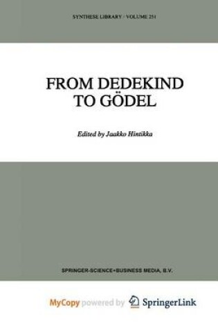 Cover of From Dedekind to Godel