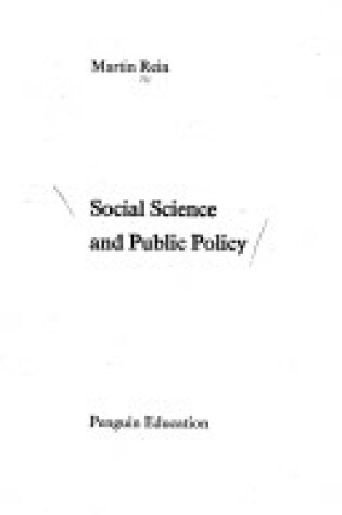 Cover of Social Science And Public Policy