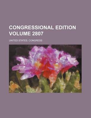 Book cover for Congressional Edition Volume 2807