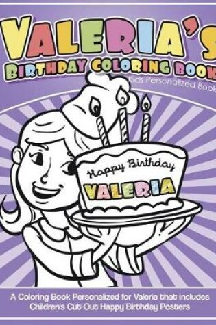 Cover of Valeria's Birthday Coloring Book Kids Personalized Books