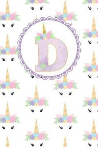 Cover of Unicorn Monogram Journal - Letter D