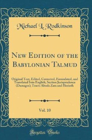 Cover of New Edition of the Babylonian Talmud, Vol. 10