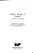 Book cover for Political Thought in England, Tyndale to Hooker