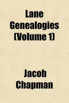 Book cover for Lane Genealogies (Volume 1)