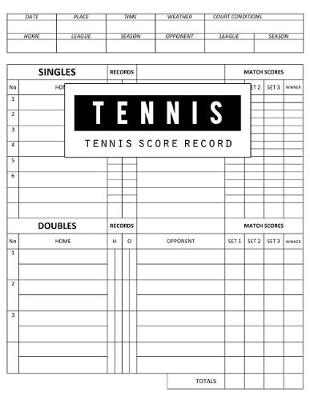 Book cover for Tennis Score Record