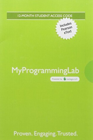 Cover of Mylab Programming with Pearson Etext -- Standalone Access Card -- For Building Java Programs