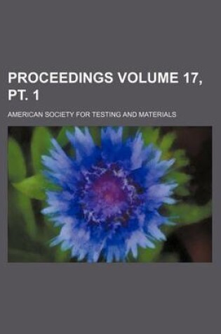 Cover of Proceedings Volume 17, PT. 1