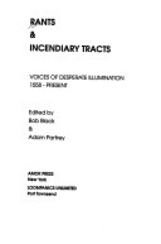 Cover of Rants and Incendiary Tracts