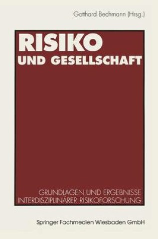 Cover of Risiko und Gesellschaft