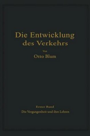 Cover of Die Entwicklung Des Verkehrs