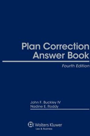 Cover of Plan Correction Answer Book, Fourth Edition
