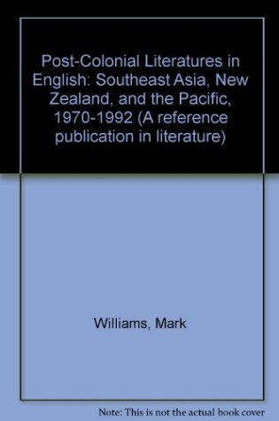 Cover of Post-Colonial Literatures in English